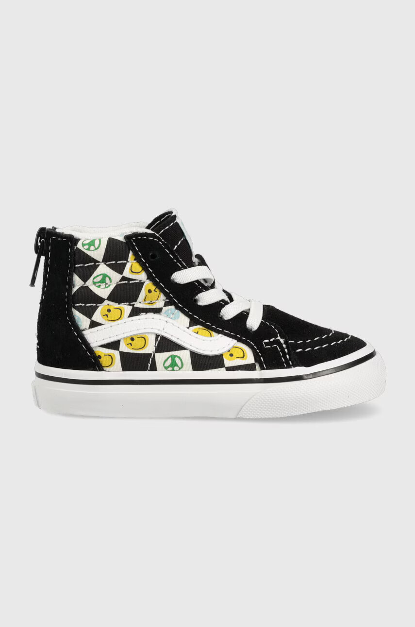 Vans Детски високи кецове TD SK8 Hi Zip MELT BLACK в черно - Pepit.bg
