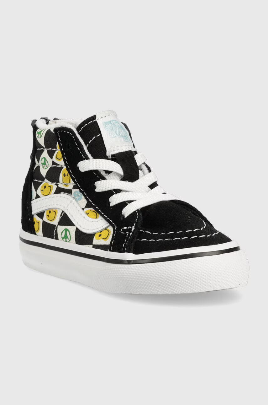 Vans Детски високи кецове TD SK8 Hi Zip MELT BLACK в черно - Pepit.bg