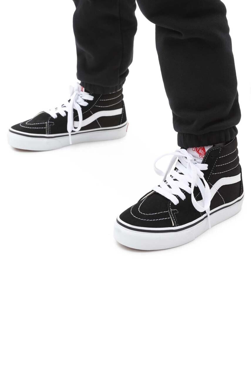 Vans Детски високи кецове UY SK8 Hi BLACK/TRUE WHIT в черно - Pepit.bg