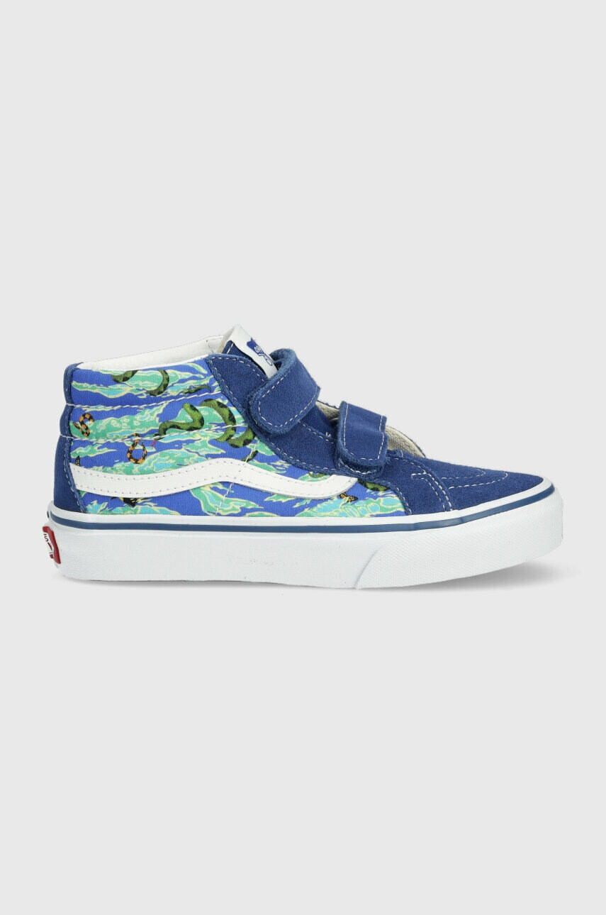 Vans Детски високи кецове UY SK8 Mid Reissue V WILD MULTI в синьо - Pepit.bg