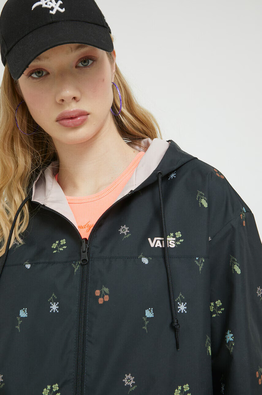 Vans Яке с две лица в черно с преходна изолация с уголемена кройка - Pepit.bg