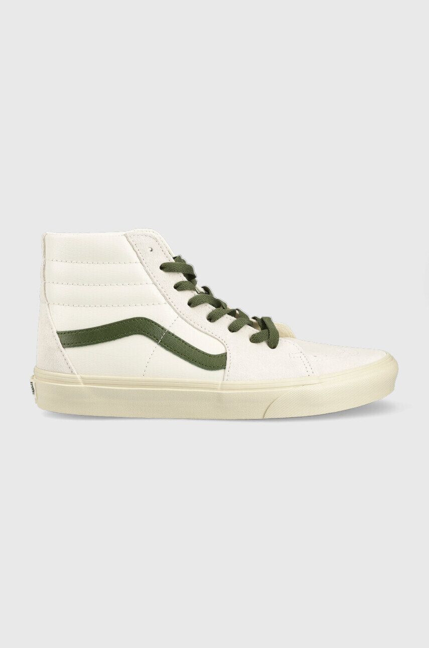 Vans Кожени кецове sk8-hi в бежово - Pepit.bg