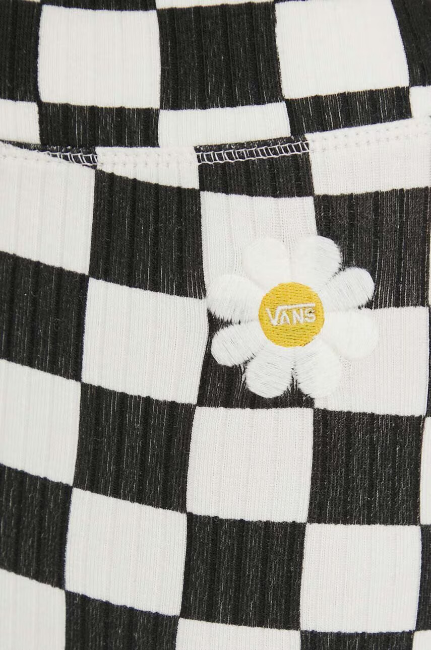 Vans Къс панталон в черно с десен с висока талия - Pepit.bg