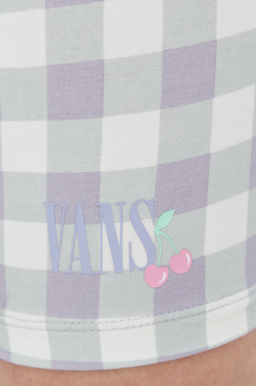 Vans Къси панталони в лилаво с десен с висока талия - Pepit.bg