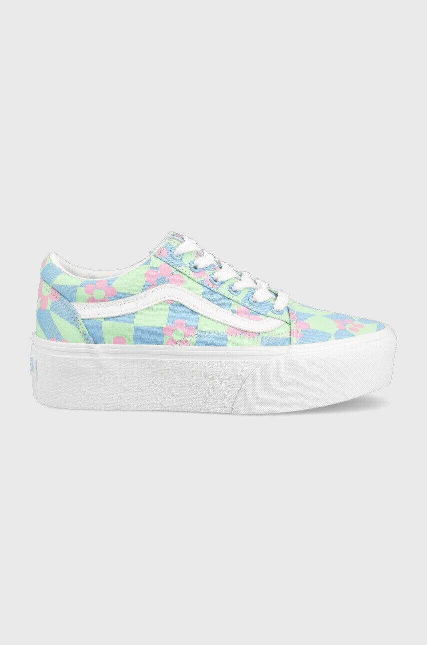 Vans Ниски кецове Old Skool Stackform Checkerboard Floral - Pepit.bg