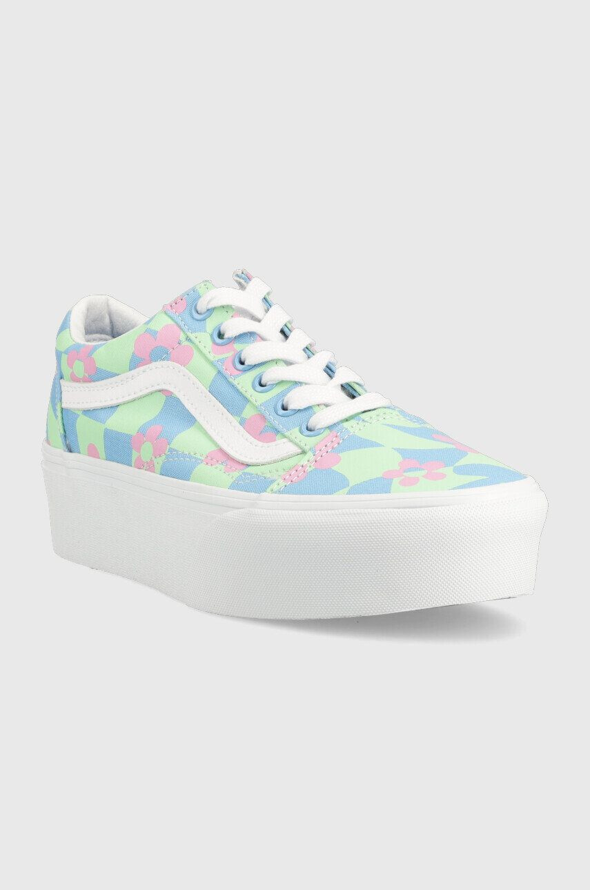 Vans Ниски кецове Old Skool Stackform Checkerboard Floral - Pepit.bg