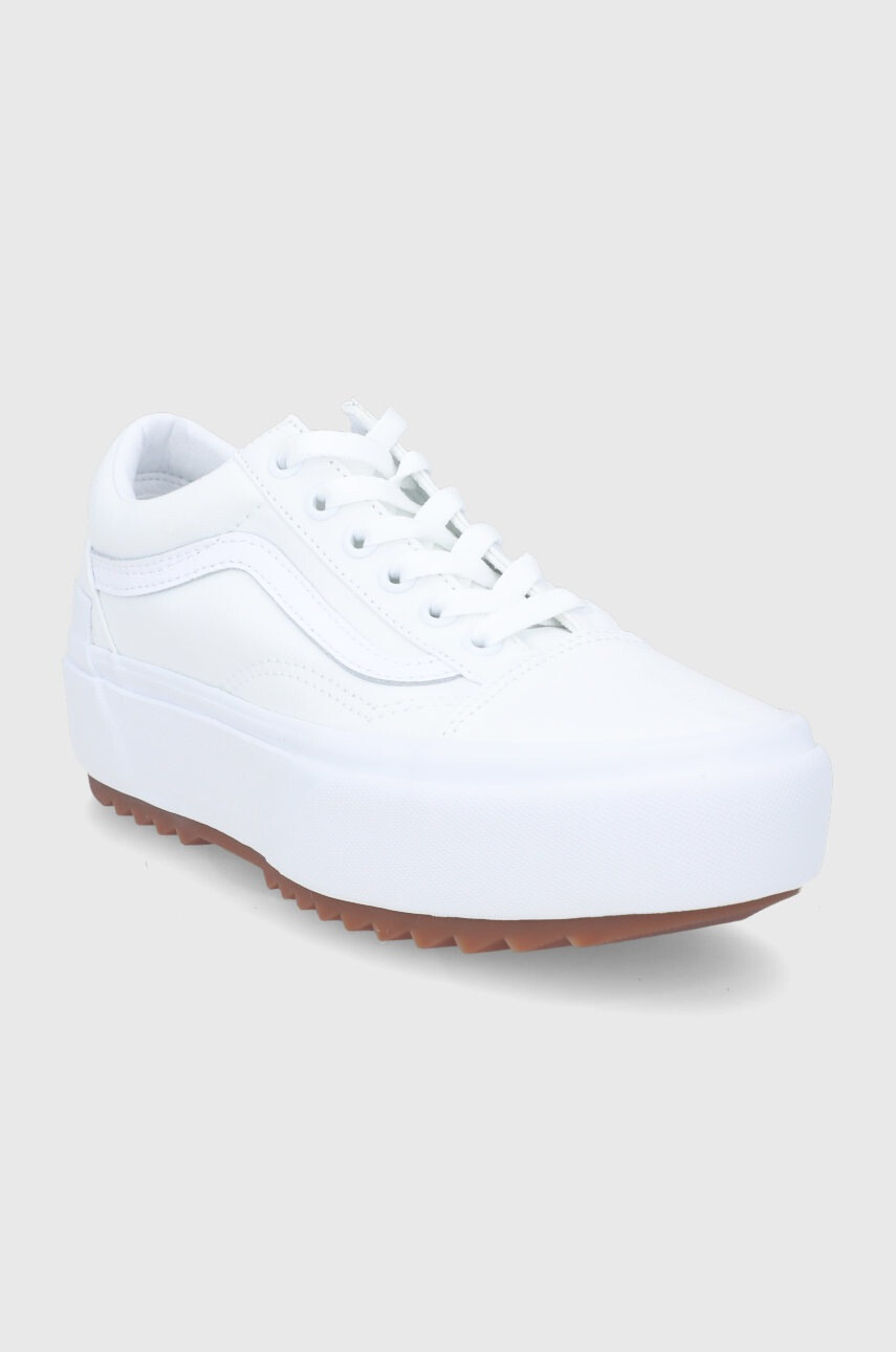 Vans Ниски кецове Ua Old Skool Stacked дамски в бяло - Pepit.bg