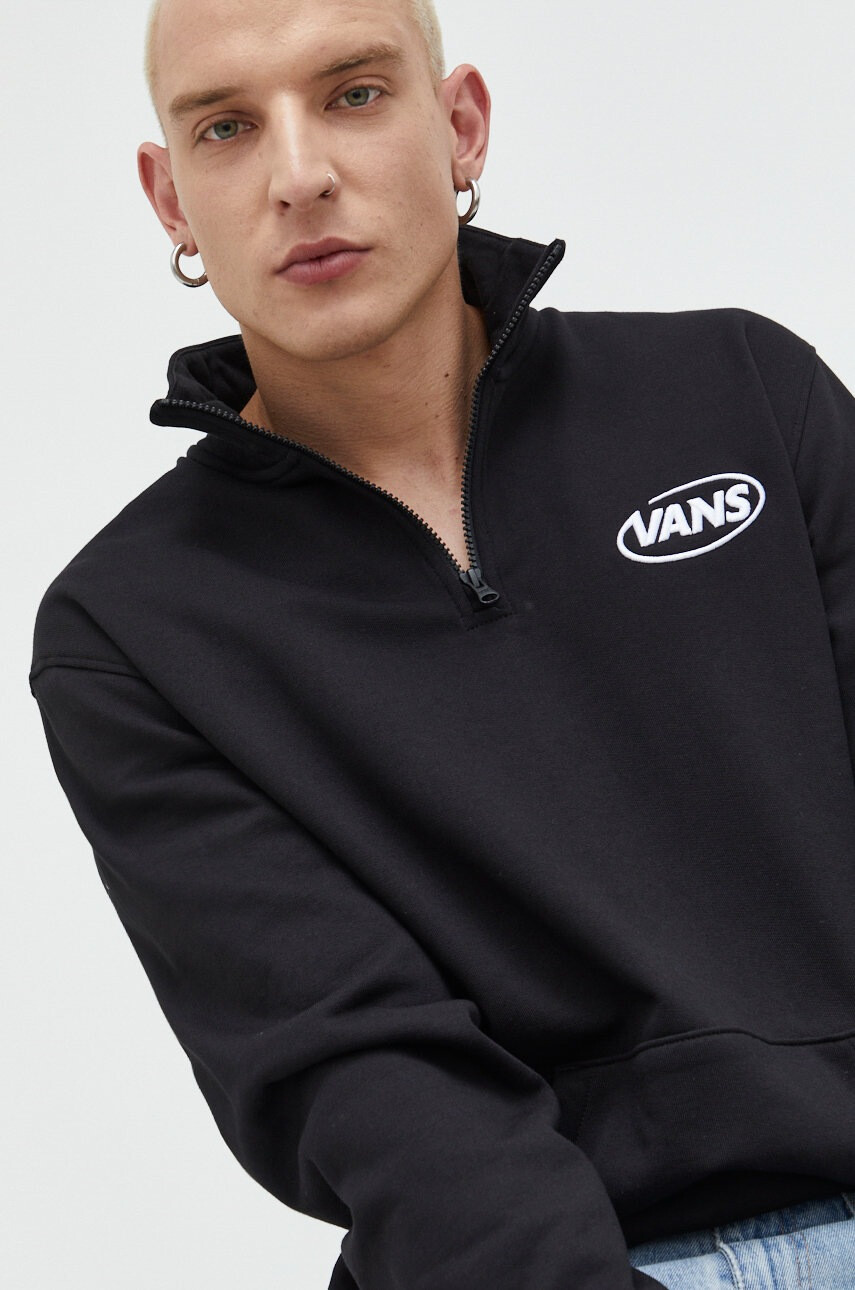 Vans Памучен суичър в черно с апликация - Pepit.bg