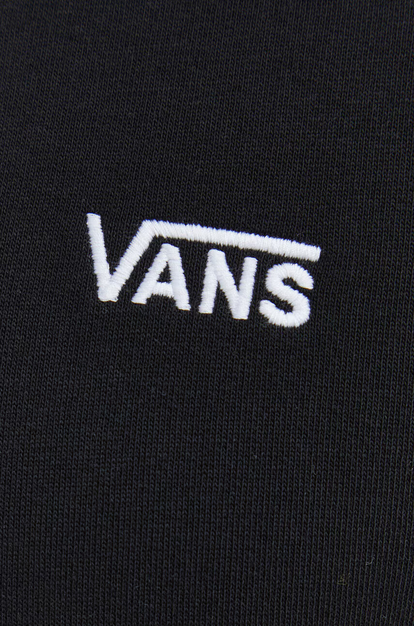Vans Памучен суичър в черно с изчистен дизайн - Pepit.bg