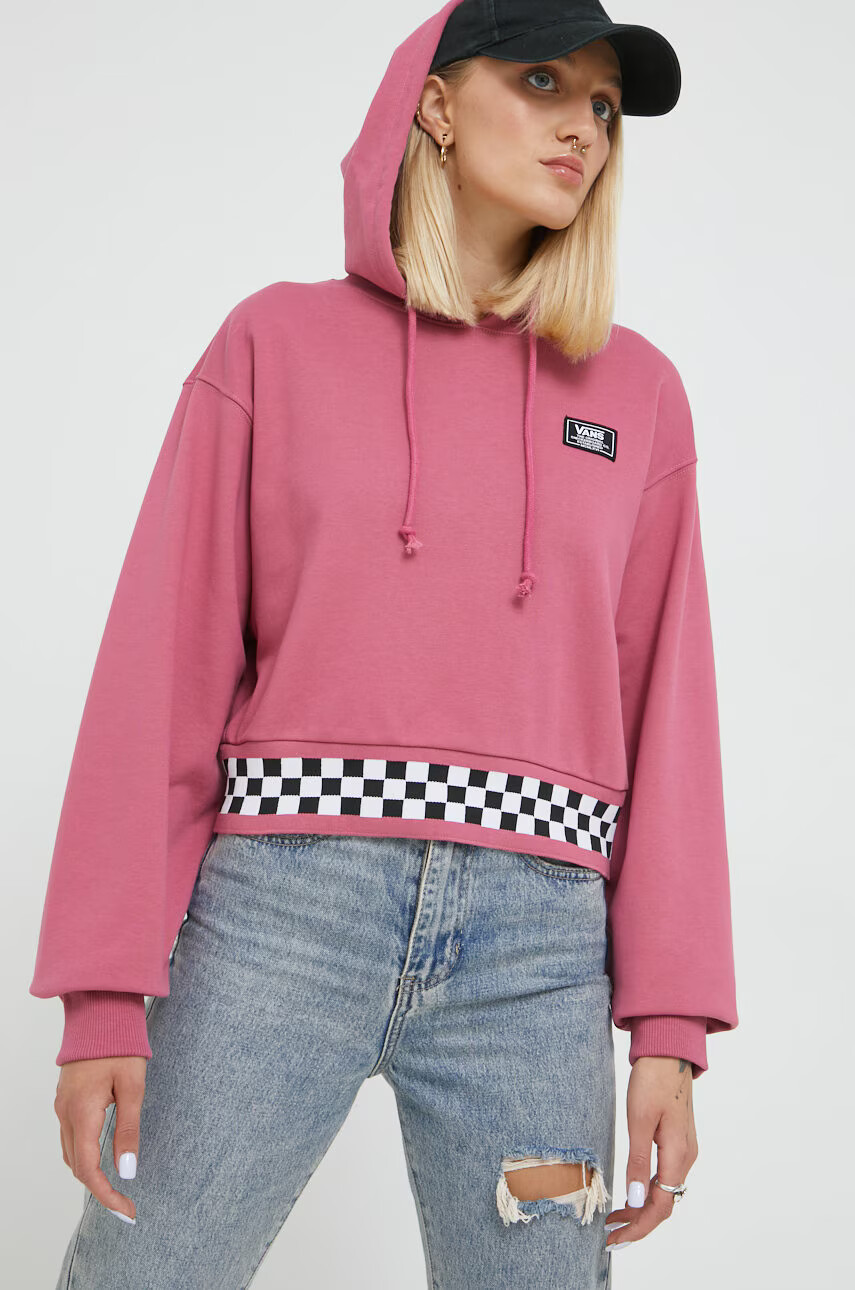 Vans Памучен суичър мъжки в черно с принт - Pepit.bg