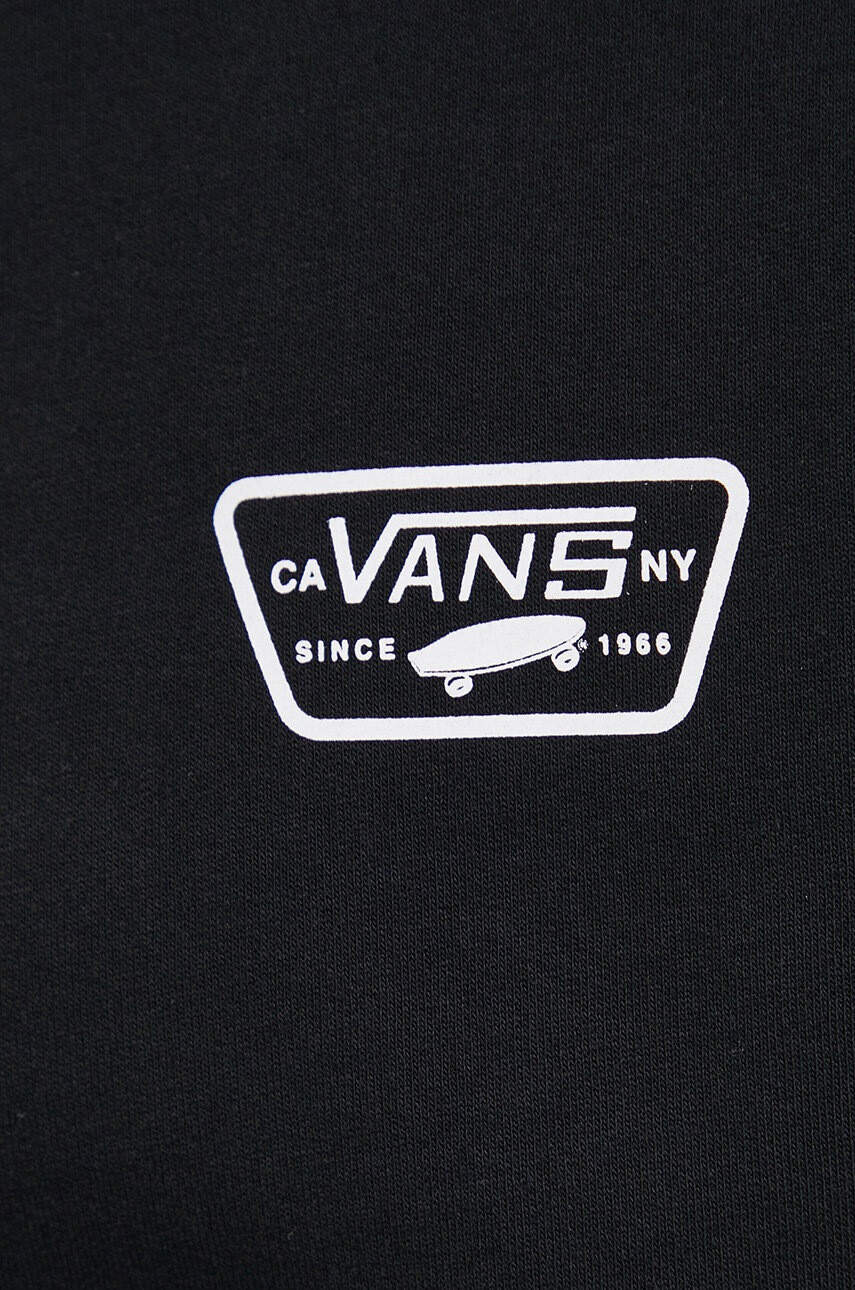 Vans Памучен суичър мъжки в черно с принт - Pepit.bg