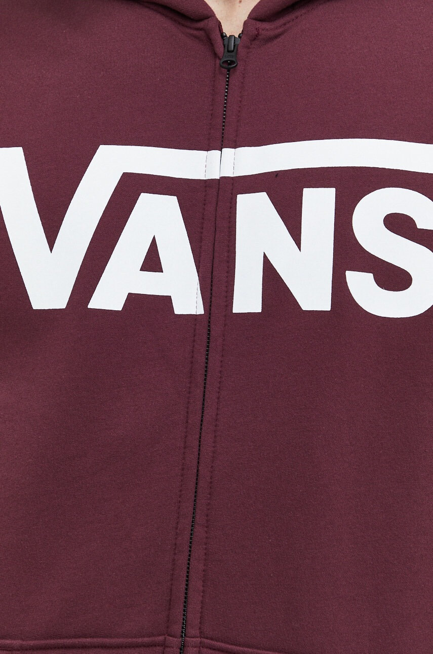 Vans Памучен суичър в бордо с принт - Pepit.bg