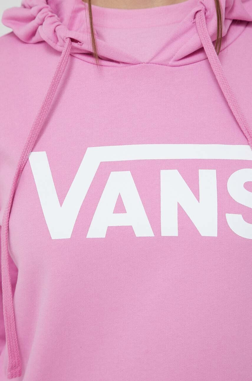 Vans Памучен суичър в лилаво с качулка с принт - Pepit.bg