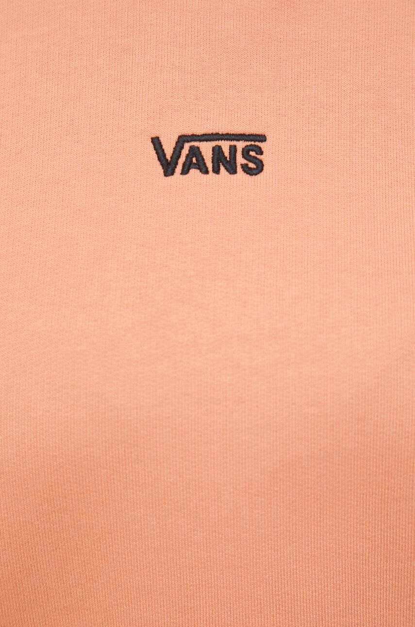 Vans Памучен суичър в оранжево с изчистен дизайн - Pepit.bg