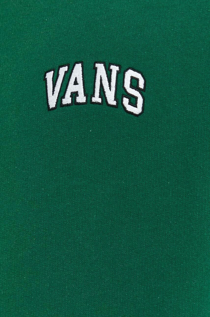 Vans Памучен суичър в зелено с апликация - Pepit.bg