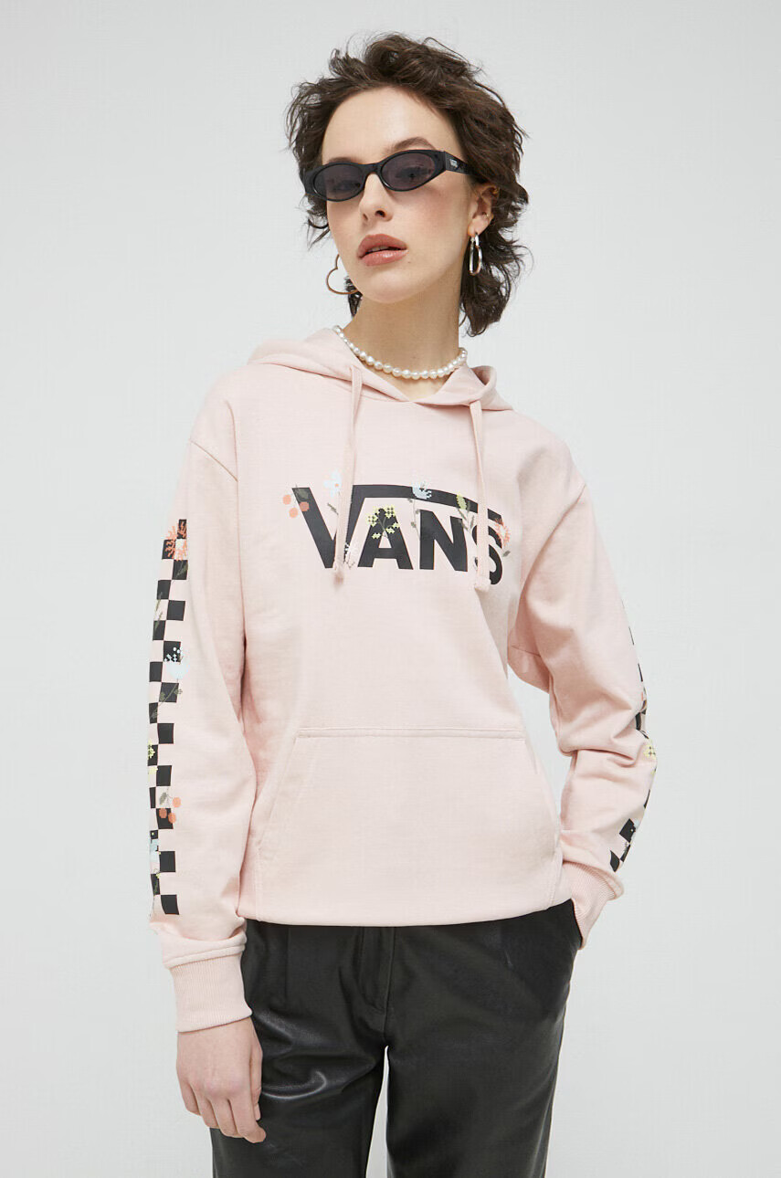 Vans Памучен суичър в черно с апликация - Pepit.bg