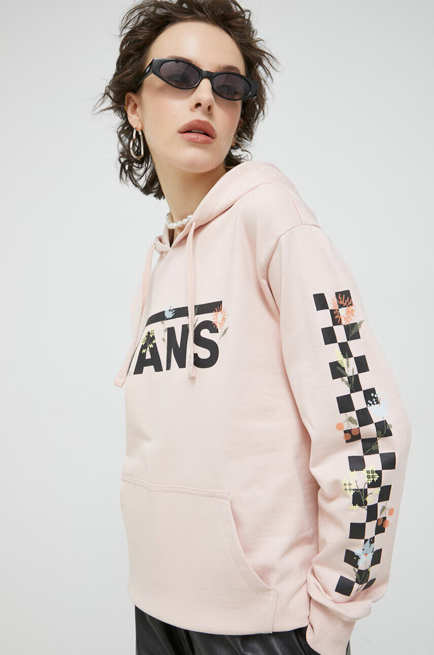 Vans Памучен суичър в черно с апликация - Pepit.bg