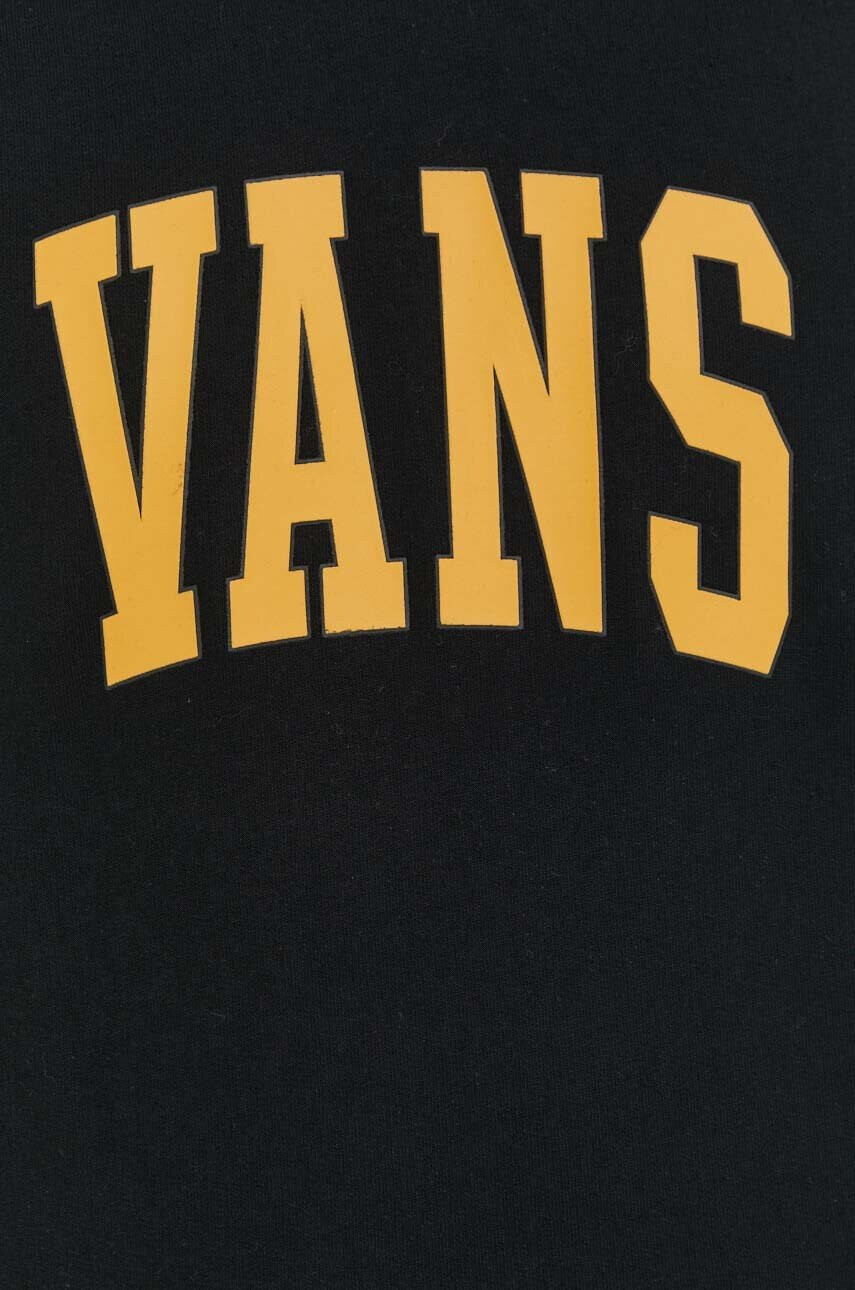 Vans Памучен суичър в черно с качулка с принт - Pepit.bg