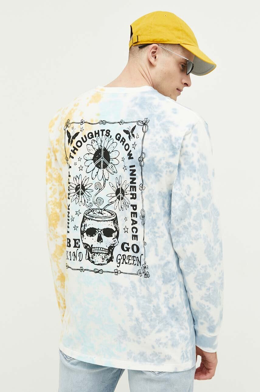 Vans Памучна блуза с дълги ръкави с десен - Pepit.bg