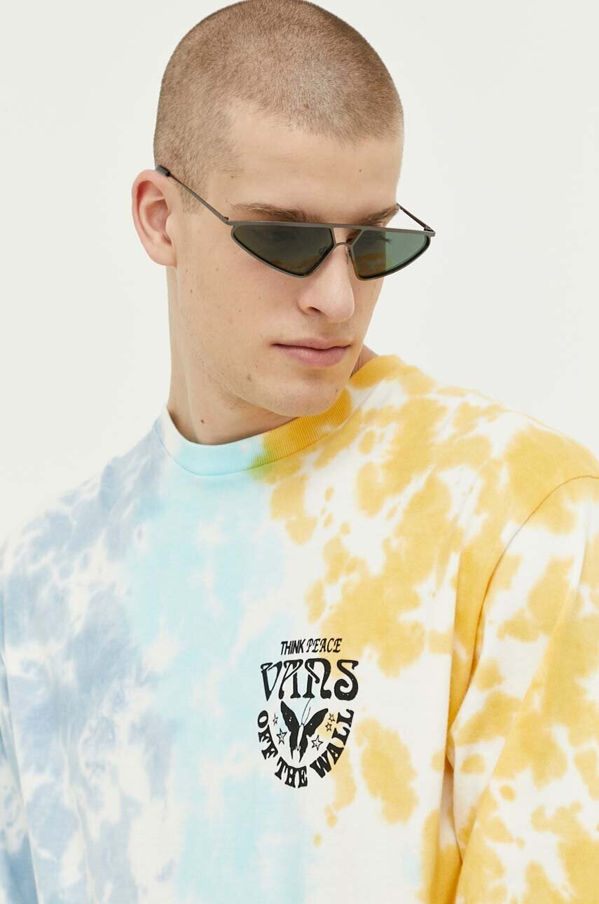 Vans Памучна блуза с дълги ръкави с десен - Pepit.bg