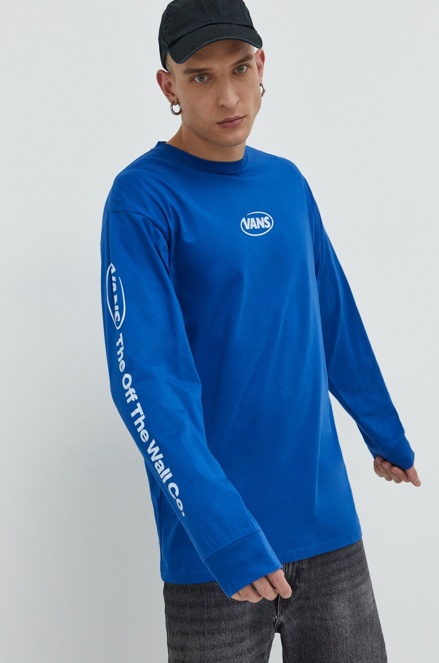 Vans Памучна блуза с дълги ръкави с принт - Pepit.bg