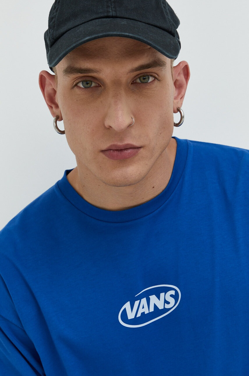 Vans Памучна блуза с дълги ръкави с принт - Pepit.bg