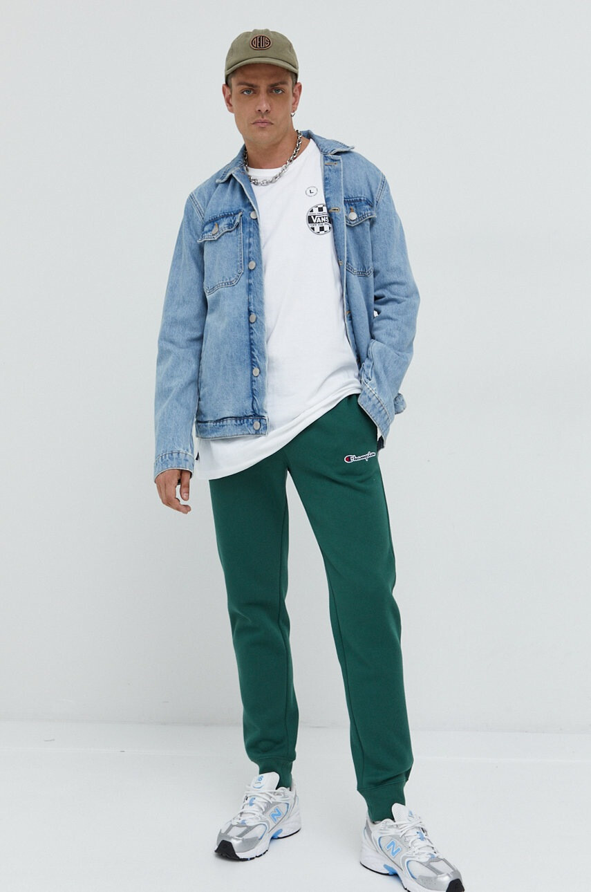 Vans Памучна блуза с дълги ръкави в бяло с принт - Pepit.bg