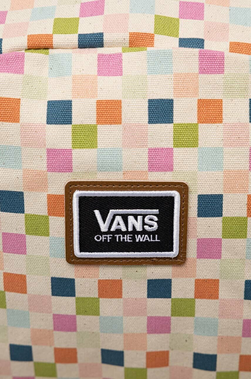 Vans Памучна раница в бежово голям размер с десен - Pepit.bg