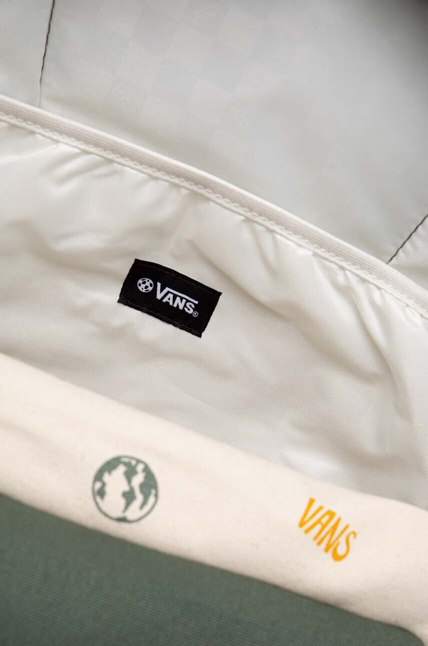Vans Памучна раница в бежово голям размер с десен - Pepit.bg