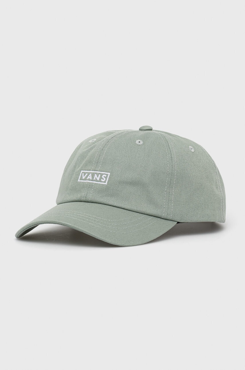 Vans Памучна шапка в зелено с апликация - Pepit.bg