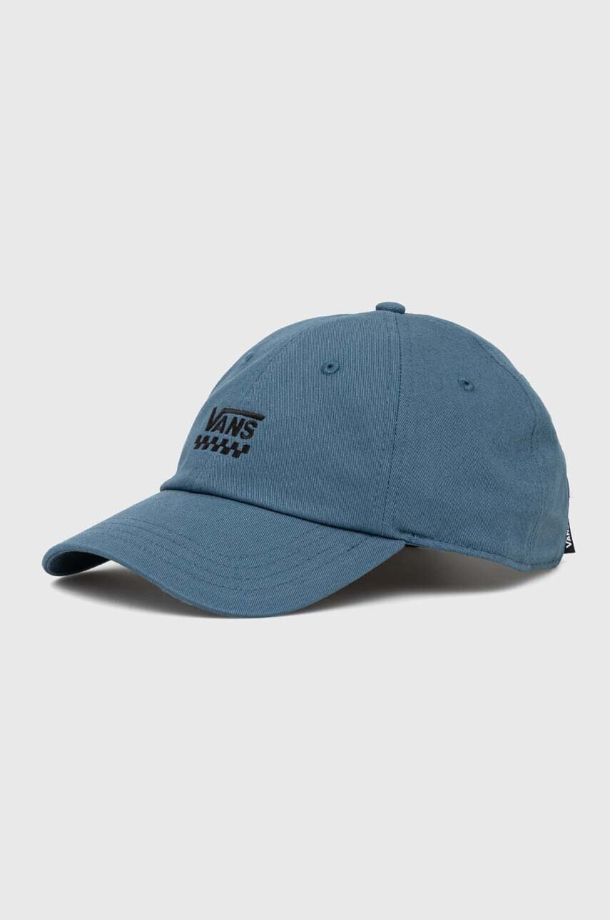 Vans Памучна шапка с козирка в синьо с апликация - Pepit.bg
