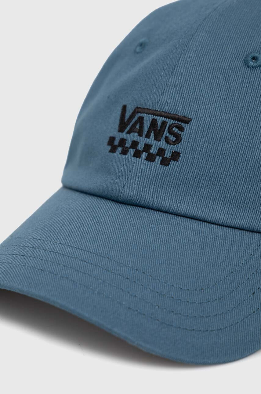 Vans Памучна шапка с козирка в синьо с апликация - Pepit.bg