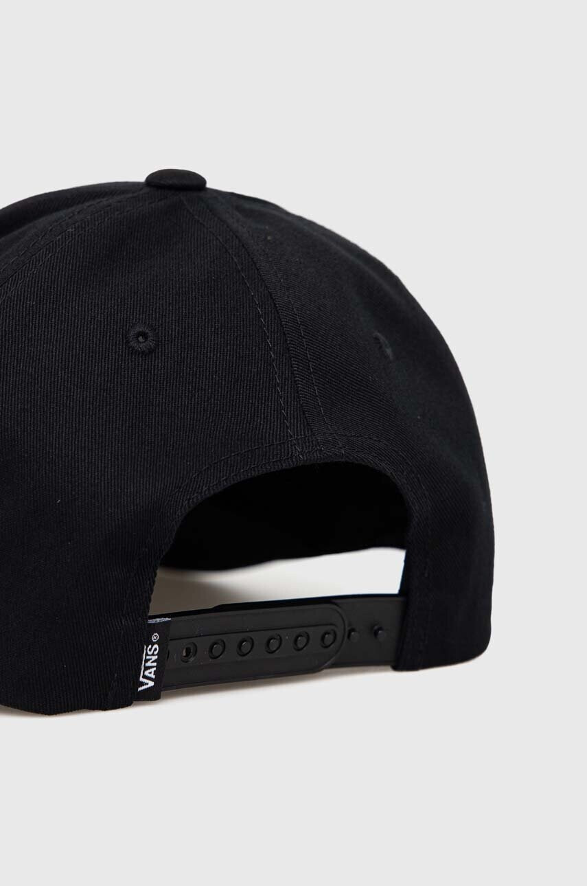 Vans Памучна шапка с козирка в черно с апликация - Pepit.bg
