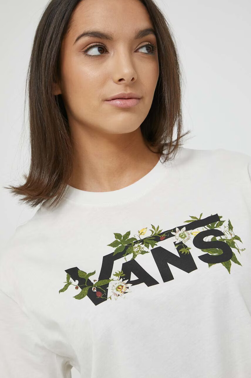 Vans Памучна тениска в бежово - Pepit.bg