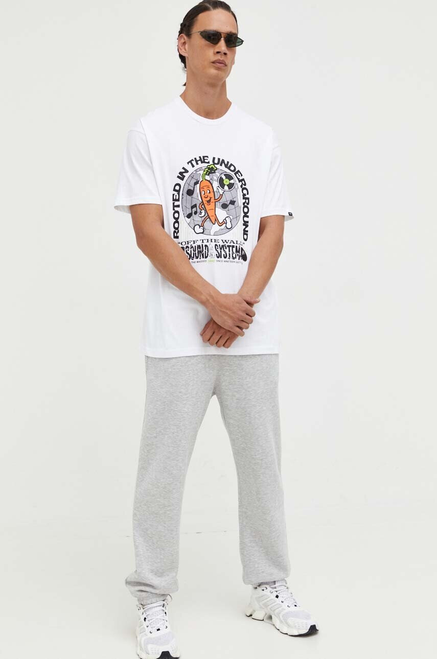 Vans Памучна тениска в бяло с принт - Pepit.bg