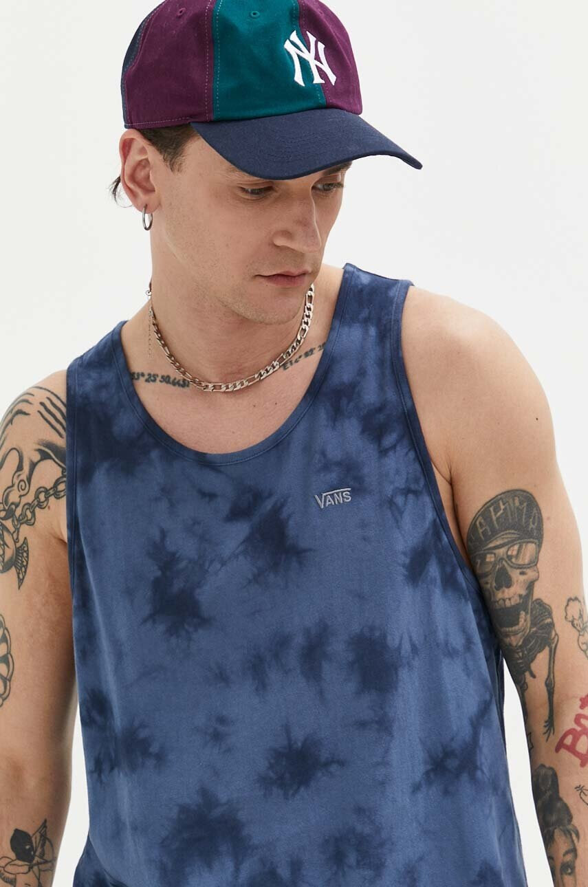 Vans Памучна тениска в тъмносиньо - Pepit.bg