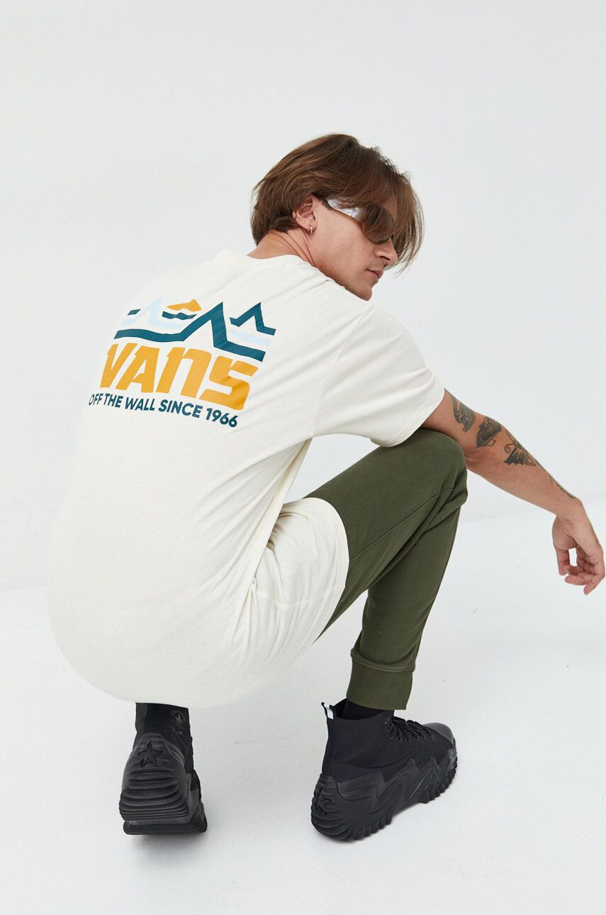 Vans Памучна тениска в черно - Pepit.bg