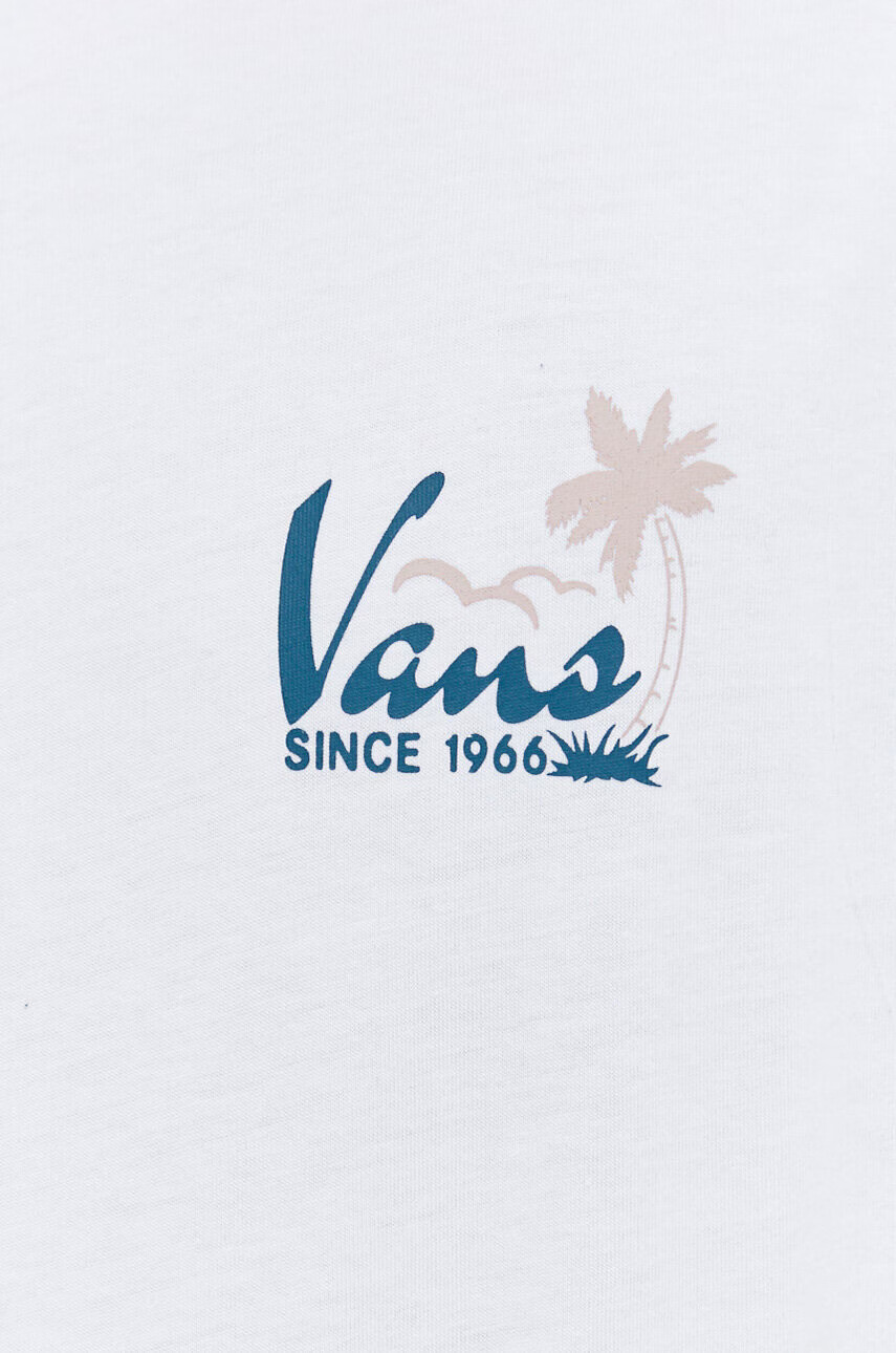 Vans Памучна тениска в бяло с принт - Pepit.bg