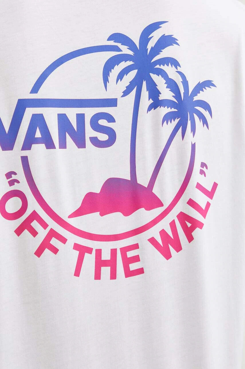 Vans Памучна тениска в бяло с принт - Pepit.bg
