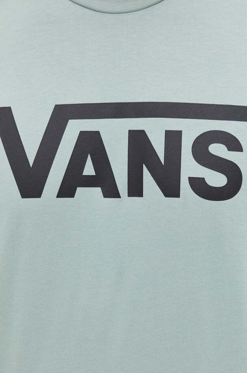 Vans Памучна тениска в зелено с принт - Pepit.bg