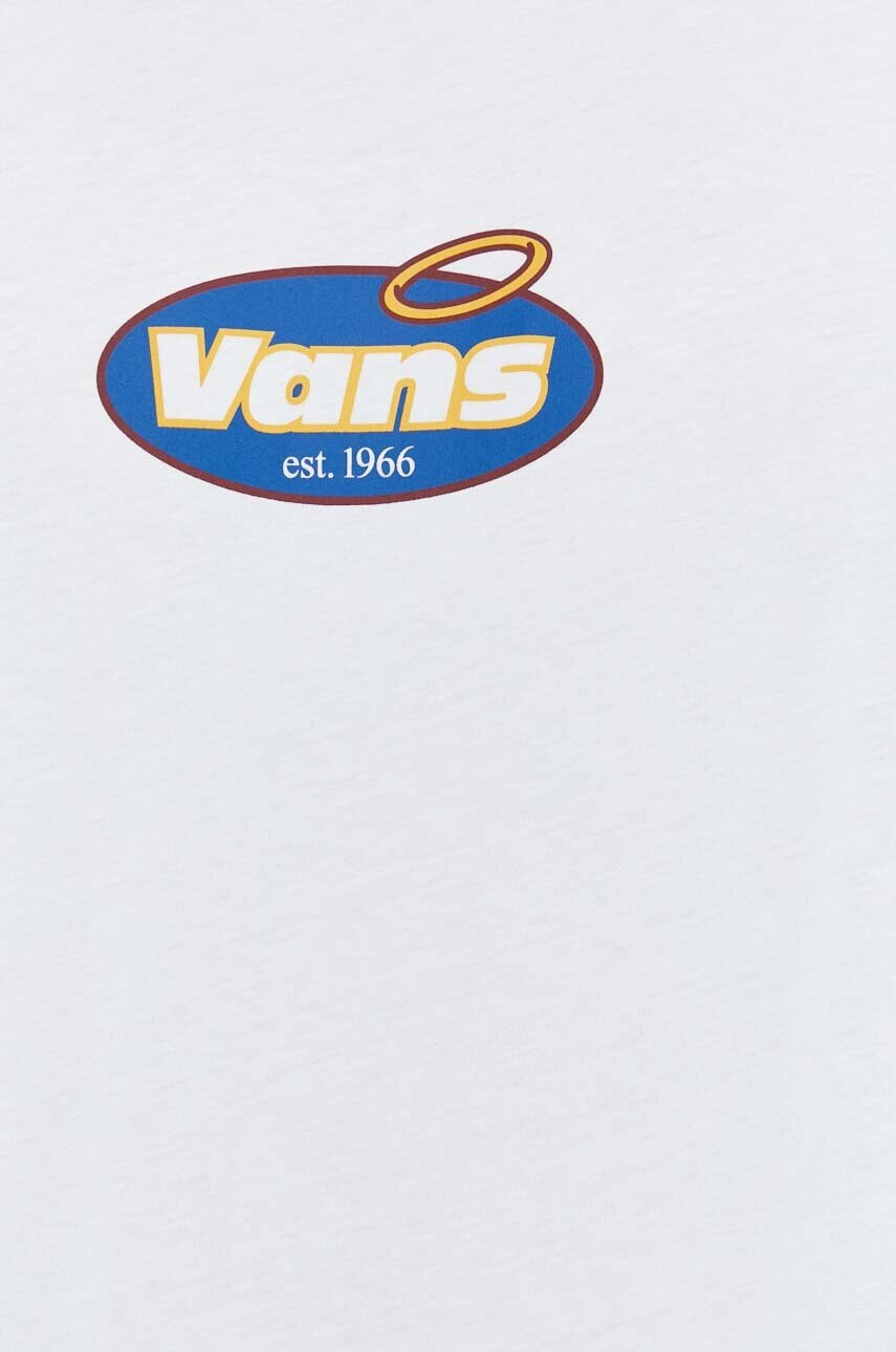 Vans Памучна тениска в бяло с принт - Pepit.bg