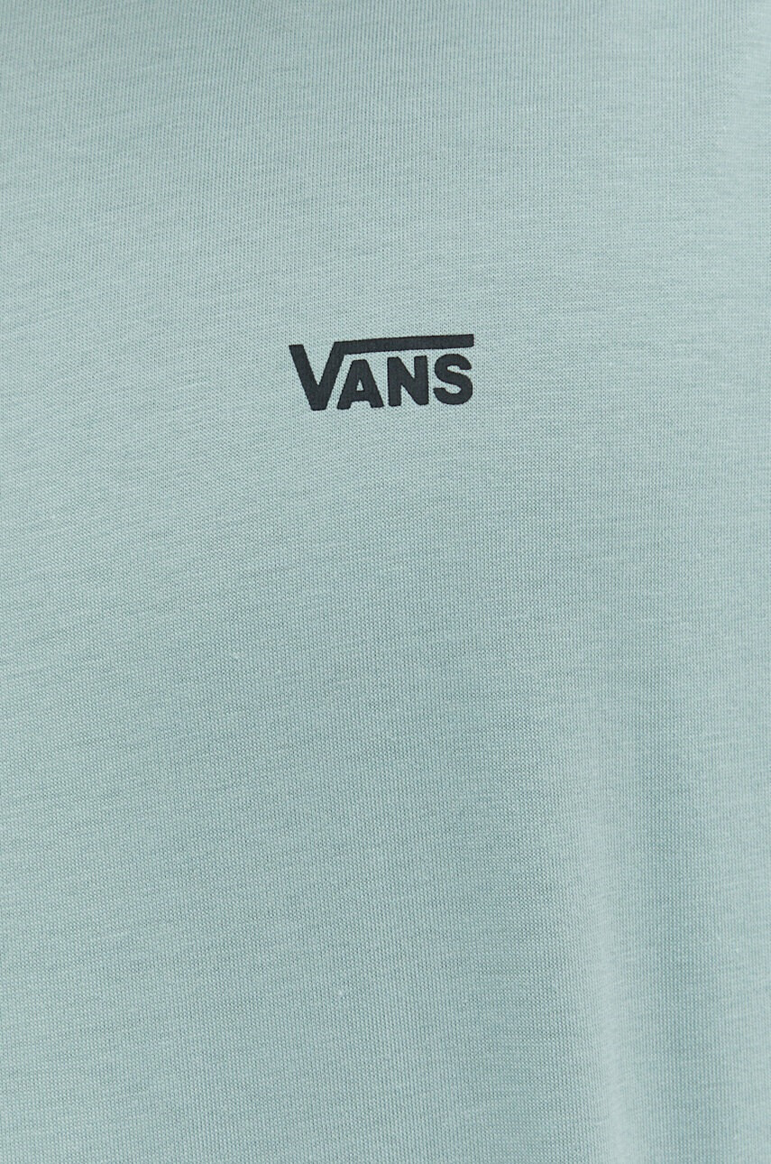 Vans Памучна тениска в зелено с изчистен дизайн - Pepit.bg