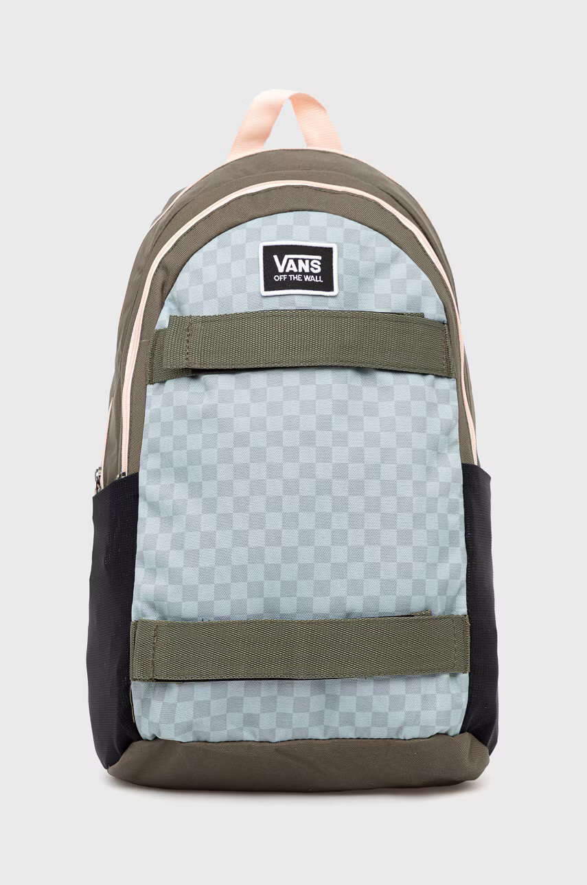 Vans Раница дамска в зелено голям размер с десен - Pepit.bg