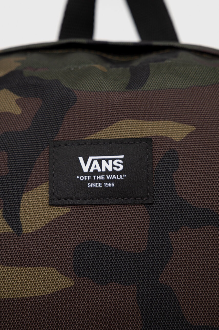 Vans Раница мъжка в зелено голям размер с десен - Pepit.bg
