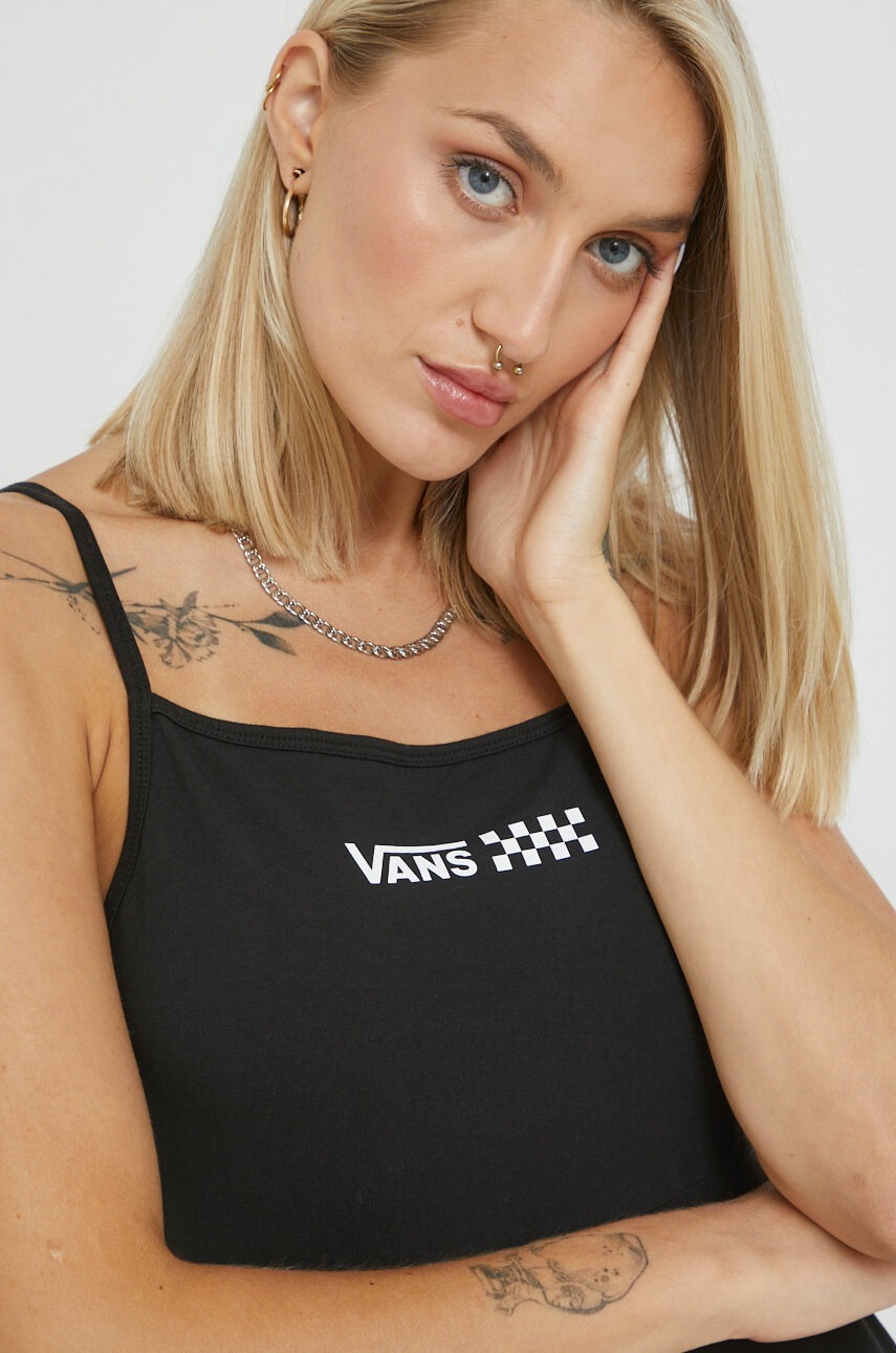 Vans Рокля в черно къс модел разкроен модел - Pepit.bg