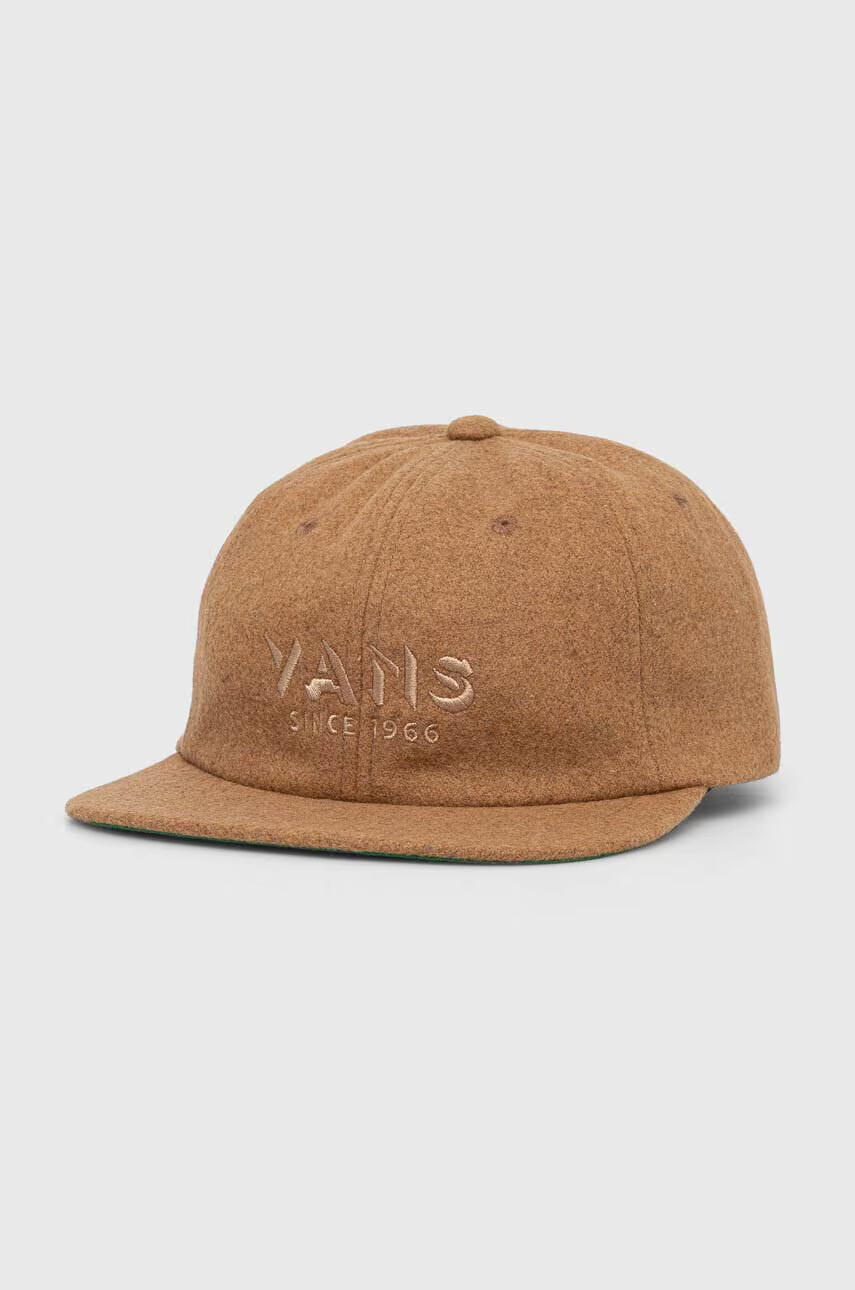 Vans Шапка с вълна в кафяво с изчистен дизайн - Pepit.bg
