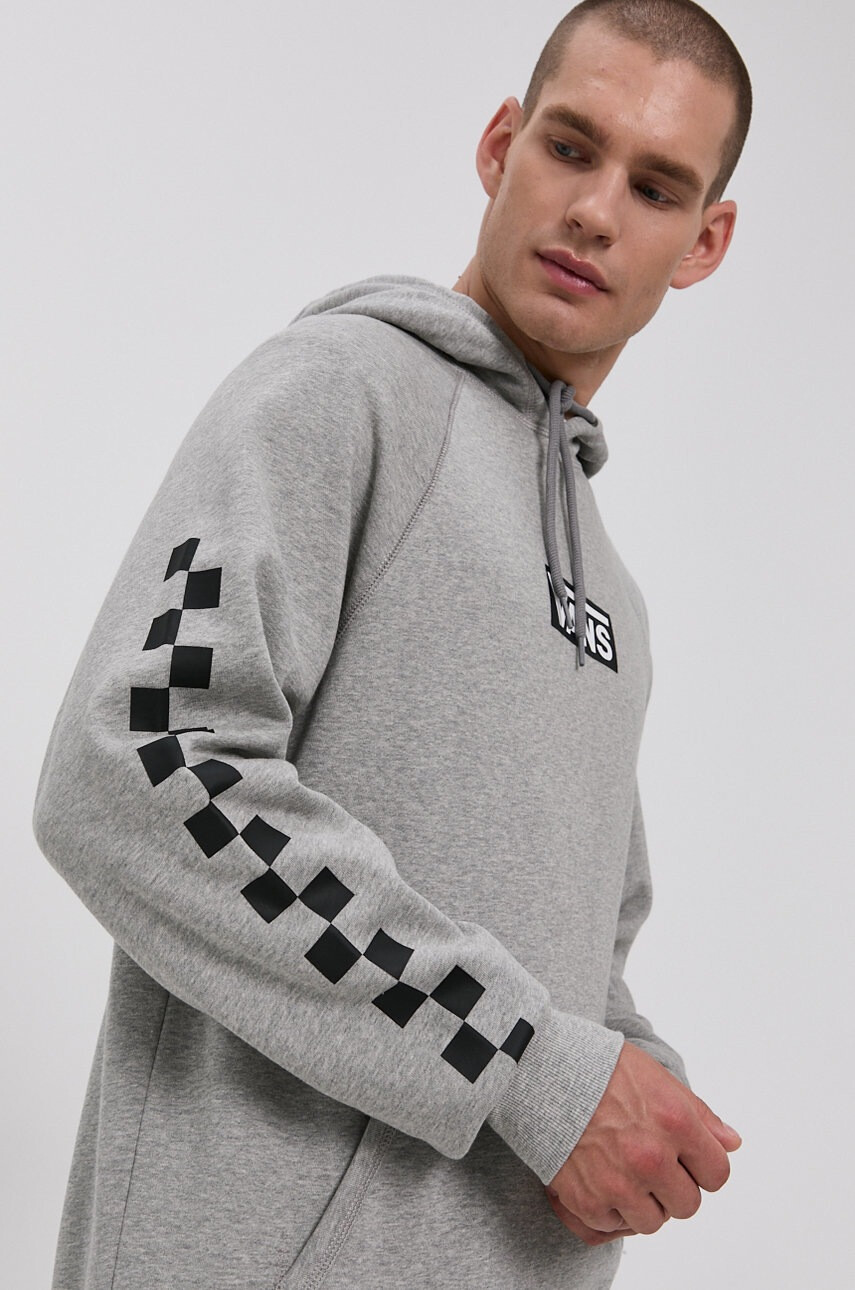 Vans Суичър мъжки в сиво с принт - Pepit.bg
