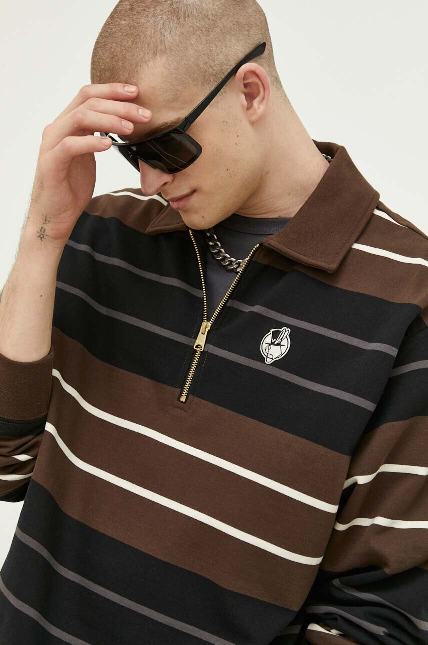 Vans Суичър в кафяво с десен - Pepit.bg