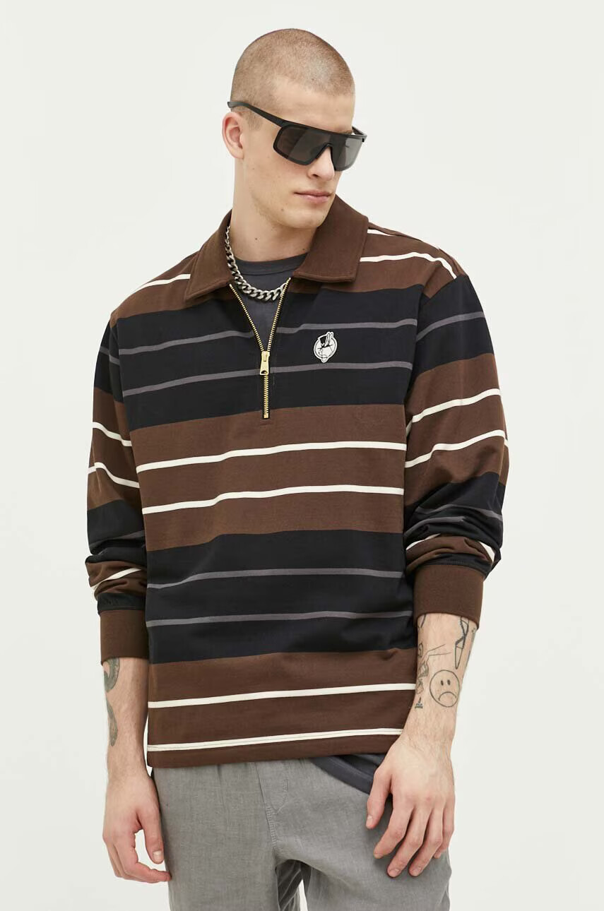 Vans Суичър в кафяво с десен - Pepit.bg