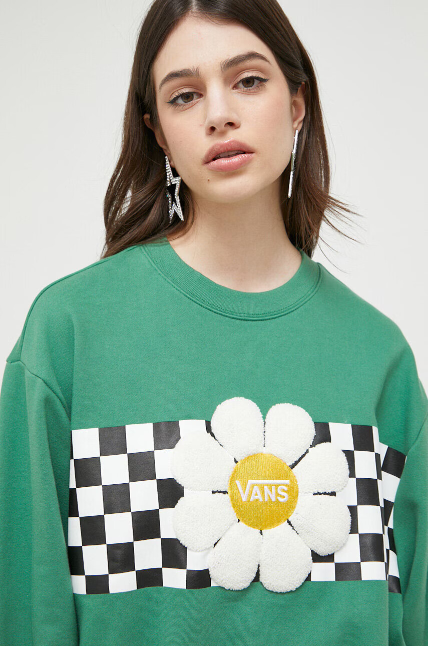 Vans Суичър в зелено с принт - Pepit.bg
